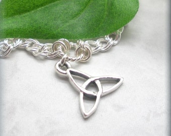 Trinity Knot Bracelet, Irish Jewelry, Celtic Jewelry, Triquetra Bracelet, Sterling Silver, Graduation Gift, Friendship, Celtic Knot