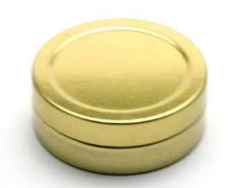 Free shipping - Empty GOLD Tin Cosmetic Pots Containers Aluminium 20ml