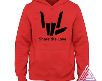 Share the Love - Design RED hoodie kids Stephen Sharer gift - Adults & Youth sizes