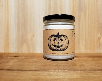8 Ounce Halloween Candle - Free Shipping - Trick or Treat Candle - Pumpkin Candle - Fall Candle - Gift Candle