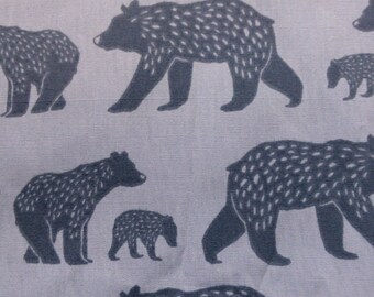 1/2 Yard Organic cotton, Monaluna, Simple Life, Bear Family