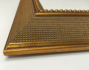Gold Picture Frame, Rustic Wedding Frame, Cottage Chic Frame, Shabby Chic Frame, Any Size, 11x14 Frame, 8x10 Frame, Custom Size Frame