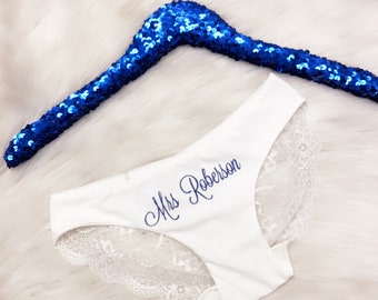Personalized Bride Panties Bridal Shower Bride Lingerie Wedding gift Honeymoon Lingerie Bride Gift Weddings underwear
