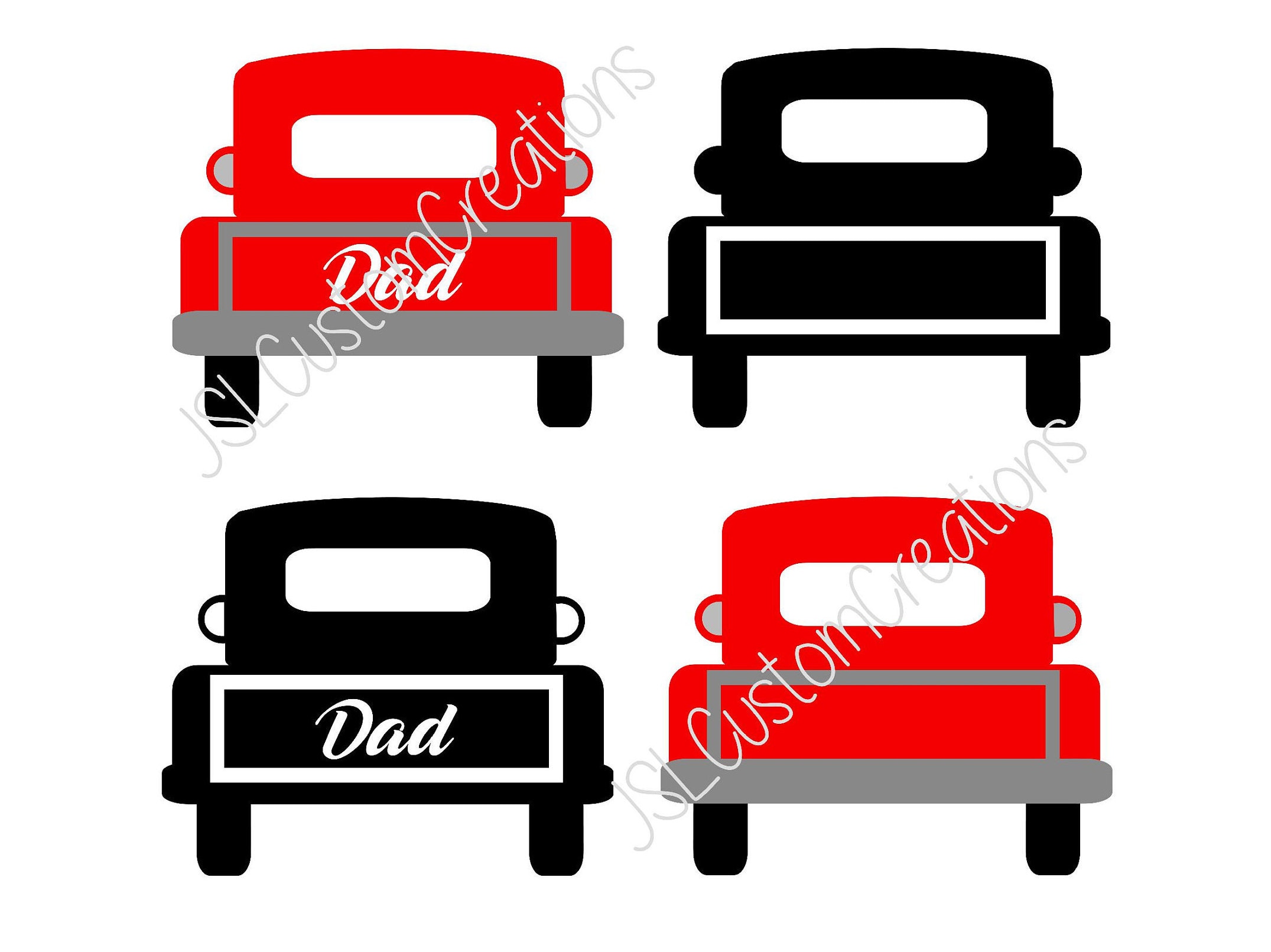 Download Dad Vintage Truck SVG EPS DXF Png Cut File for Silhouette