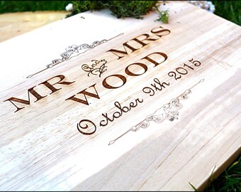 Personalised chopping board ,Mr and Mr, Mrs and Mrs, Mr and Mrs, Chopping Board, Wedding Gift,5th Anniversary Gift