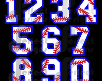 Baseball Laces Numbers Baseball Mom Softball Mom Graphic Design Art Player Silhouette Cricut Cameo Scan N Cut File - eps dxf svg jpg jpeg