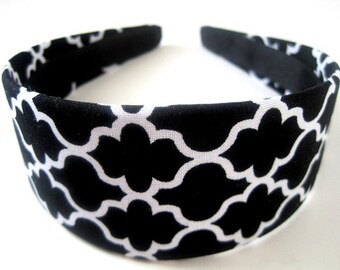 Black White Headband 2 Inch