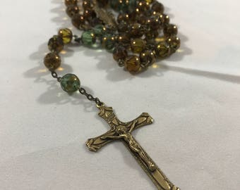 Miraculous Medal with Flowers Rosary