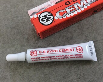 1/3oz. Tube of G-S Hypo Cement Craft Glue with Precision Applicator Tip - Sold Individually - Domestic Ground Shipping Only! - (BTC20)