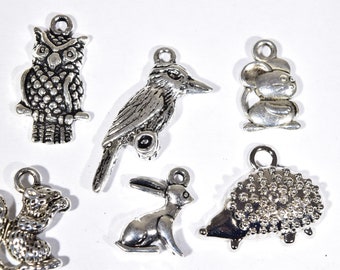 Small Animal Charm Collection - 6 Yard Animal Charms - Neighbourhood Animal Charms - Animal Bracelet Charms - Animal Earring Charms - SC1980