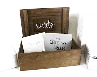 FREE SHIPPING Rustic Wedding Card Box