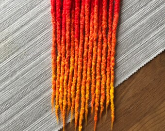 READY TO SHIP | 7de ombre dreads | fire dreadlocks