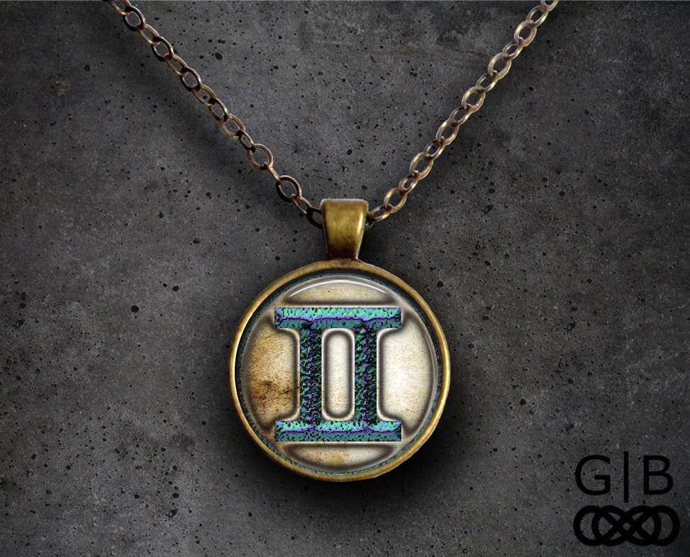Gemini Gift Necklace Gemini Pendant Jewelry Gemini Astrology