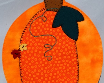 Pumpkin Harvest Mug Rug - Solid