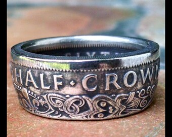 New Zealand Half Crown Coin Ring - 1950 New Zealand Coin Ring - Size: 10 1/4