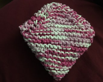 ONE knitted 100% cotton dishcloth/washcloth
