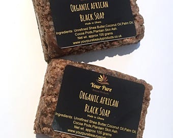 Organic African Black Soap 200g