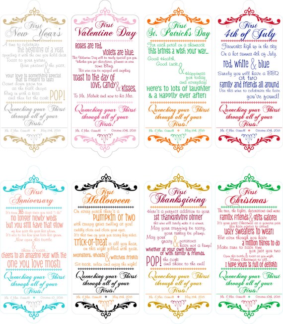 Bridal Shower Wine Poems for Wine Basket 8 HOLIDAY THEMED Bridal Shower Wine Poems for Wine Basket 8 HOLIDAY THEMED