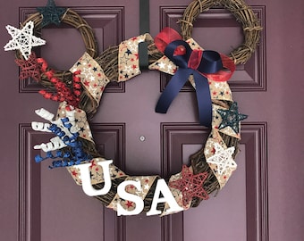 Custom Mickey Shaped Wreath - Disney Wreath- Holiday Wreath- Grapevine Wreath - Large size