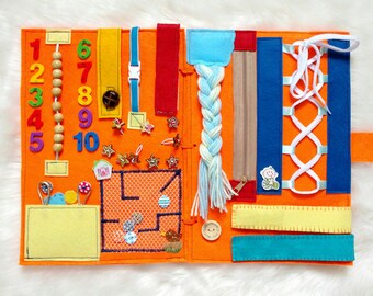 Baby busy board Baby activity board Quiet book Baby busy book Busy mat Toddlers busy board Kids gift Activity felt board Montessori Toy