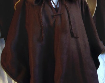 Custom Poncho with or without hood Fleece Poncho boho poncho hippie poncho mens poncho hooded poncho