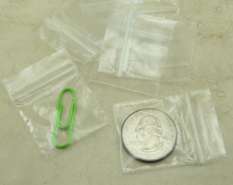 1.25" x 1.25" Zip Lock Baggies Baggy Bags - For Jewelry, Beads, Small Items, Coins, Parts, Samples, Etc - QTY 100 Pieces