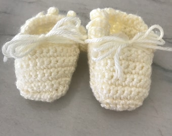 Crocheted Baby Moccasins