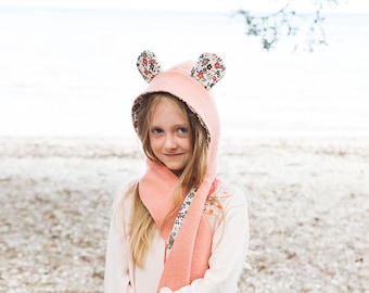 Animal Hooded Scarf + Tails - PDF PATTERN - Sizes Infant to Adult