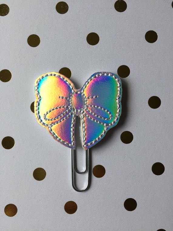Holographic Bow planner Clip/Planner Clip/Bookmark. Bow Planner Clip. Holo planner clip. Holographic Planner Clip