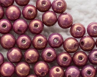 4mm Czech Chalk White Vega Luster Druk Beads, 3870, Chalk White Vega Luster Druk Round Beads, 100 Beads