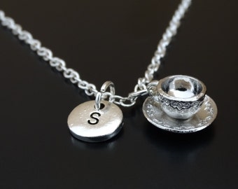 Coffee Cup Necklace, Tea Cup Necklace, Coffee Cup Jewelry, Tea Cup Necklace, Coffee Cup Charm, Coffee Cup Pendant, Tea Cup Charm, Tea Lover