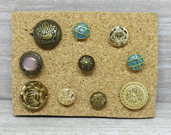 Button Thumbtacks, Button pushpins, Button Push Pins, Button office supplies, Fancy push pins, A23, Thumbtack set pushpin set