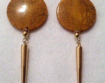 Gold Spike Earrings