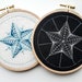 PDF embroidery tutorial + pattern | Xmas star pattern | Beginners level | Hand embroidery design | Minimalist | Download | Kushimari