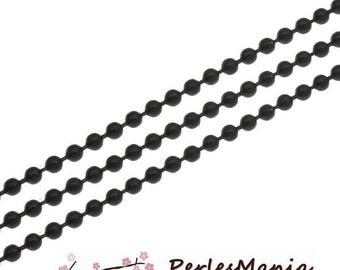PAX: approximately 9.5 m chain NECKLACE has black 2.4 mm balls beads