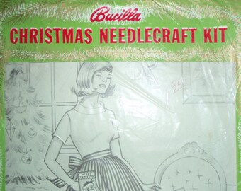 Vintage Christmas Needlecraft Kit Bucilla Kit 3084