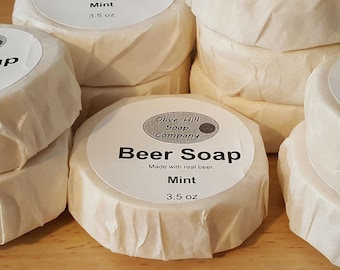 Mint scented Beer Soap