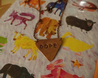 Dope Copper Triangle Necklace