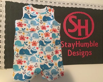 3m boys Whale JonJon Romper