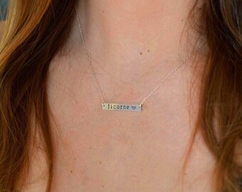 Necklace to customize bar Silver 925 *.