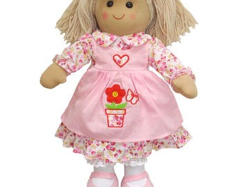 Personalised Rag Doll, Custom Rag Dolls, Embroidered Dolls, New baby girls gift, birthday or baby shower gift, baby girl