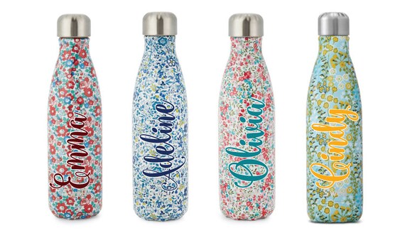 S'well Water Bottle with Personalized Name Custom Monogram (Liberty Fabrics Collection)