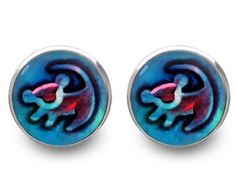 Lion King stud earrings Simba earrings Disney jewelry -with gift box