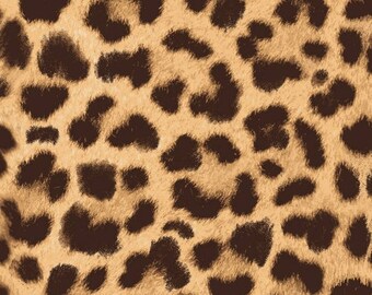 Leopard Print Fabric / On The Wild Side Fabric / Leopard Skin Fabric by the yard / Studio E 4034-33 / Fat Quarter and Yardage