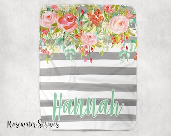 Personalized Minky Baby Blanket-Baby Girl Gift-Receiving Blanket-Swaddling Blanket-Crib Blanket-Personalized Gift-Baby Shower Gift