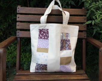 Handmade, patchwork tote bag