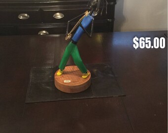 Metal jazz statue figurine
