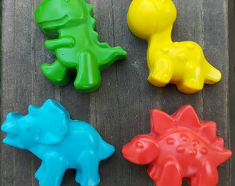 Dinosaur crayons set of 24 - Dinosaur Party Favors - Dinosaur Party - Dinosaur Treats - Dinosaur Gifts - Shaped Crayons - Dino Party Favors