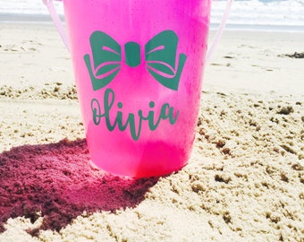 Personalized Beach Bucket Name Decal