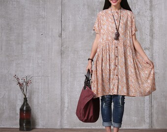 Loose Fitting Long Shirt Blouse for Women Women Clothing